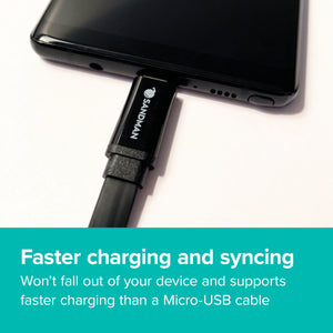 Sandman Clocks Flat USB-C Charging Cable